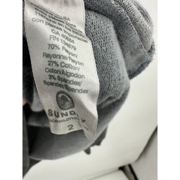 Sundry Sweatshirt Women Size 2 Black Gray Ombre Crewneck Pullover Rayon Stretch - Picture 7 of 7